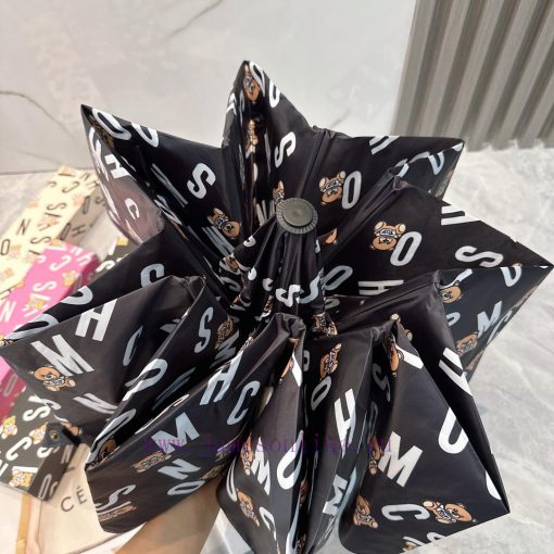 Moschino Letter Bear 2024 Summer New Fully Automatic Folding Sunny UmbrellaBlack coating suneizuqzng - Image 5