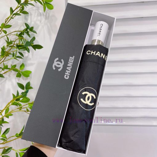Chanel color blocked airplane summer new fully automatic folding umbrella with new coating tx42rnb2k - Image 2