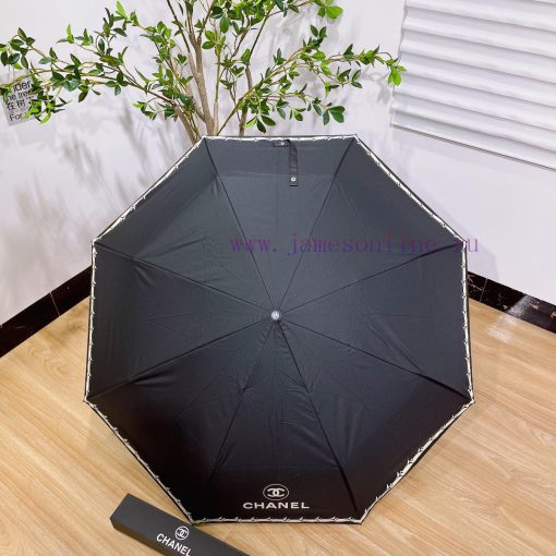 Chanel color blocked airplane summer new fully automatic folding umbrella with new coating tx42rnb2k - Image 9