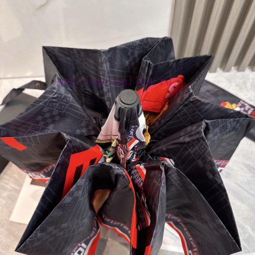 FENDI 2024 Summer New Fully Automatic Folding UmbrellaBlack coating sunscreen effectively blww0a7ccg - Image 4