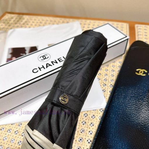 CHANEL Chanel Snowflake 2024 New Triple Fold Automatic Folding Umbrella with Fine Craftsmanszf92x742 - Image 4