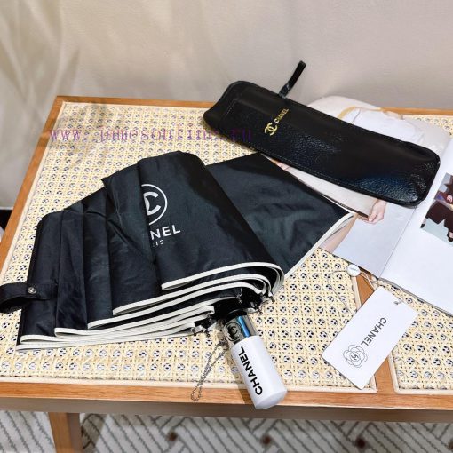 CHANEL Chanel Snowflake 2024 New Triple Fold Automatic Folding Umbrella with Fine Craftsmanszf92x742 - Image 5