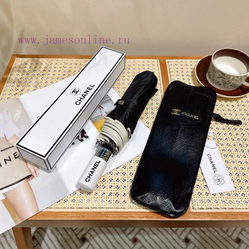 CHANEL Chanel Snowflake 2024 New Triple Fold Automatic Folding Umbrella with Fine Craftsmanszf92x742 - Image 6
