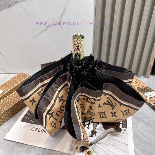 LouVuitton Hello Kitty 2024 Summer New Fully Automatic Folding UmbrellaBlack coating sunscretfvd517a - Image 5