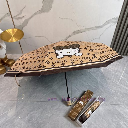 LouVuitton Hello Kitty 2024 Summer New Fully Automatic Folding UmbrellaBlack coating sunscretfvd517a - Image 8