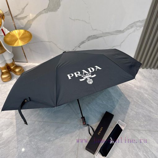 Prada Transparent Handle 2024 Summer New Fully Automatic Folding UmbrellaBlack coating sunscodj3l46e - Image 9
