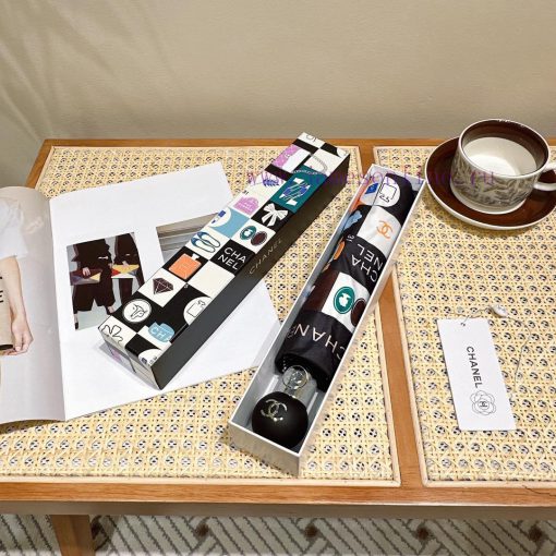 CHANEL 2024 new three fold automatic folding umbrella with exquisite workmanship, stylish anvkdvzhli