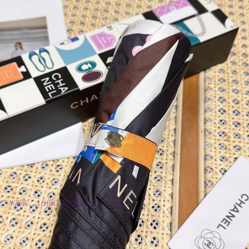 CHANEL 2024 new three fold automatic folding umbrella with exquisite workmanship, stylish anvkdvzhli - Image 5