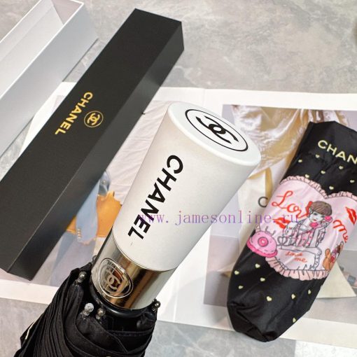 CHANEL 2024 Summer New Fully Automatic Folding UmbrellaBlack coating sunscreen effectively bn4rtyvq9 - Image 5