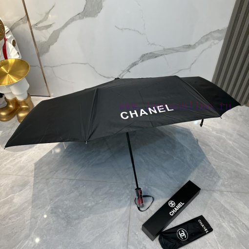 CHANEL Transparent Umbrella Handle 2024 Summer New Fully Automatic Folding Sunny UmbrellaBla9a1eggjm - Image 8