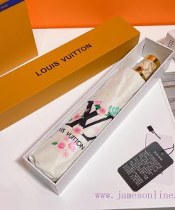 Louis Vuitton's snow landscape flower premium LV explosive automatic umbrella presents a unibj8php8q