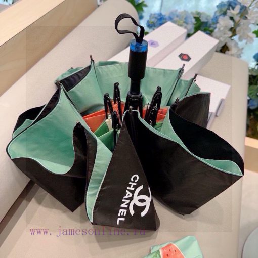CHANEL 2024 New Fruit Umbrella Three Fold Hand Foldable Sunny Umbrella Exquisite Craftsmanshmc17exzi - Image 4
