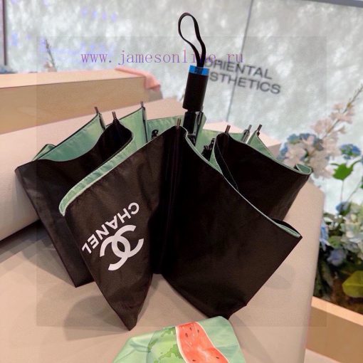 CHANEL 2024 New Fruit Umbrella Three Fold Hand Foldable Sunny Umbrella Exquisite Craftsmanshmc17exzi - Image 5