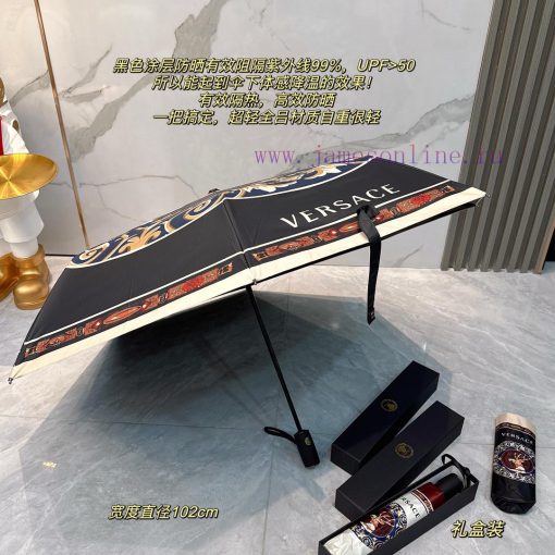 Versace Versace 2024 Summer New Fully Automatic Folding UmbrellaBlack coating sunscreen effe6tc2ob3e - Image 9