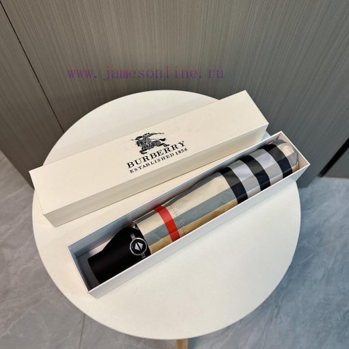 Burberry 2024 Summer New Fully Automatic Folding UmbrellaBlack coating sunscreen effectivelys6kqcwig