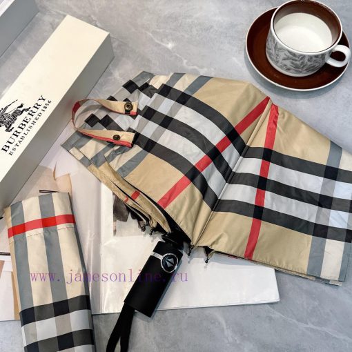 Burberry 2024 Summer New Fully Automatic Folding UmbrellaBlack coating sunscreen effectivelys6kqcwig - Image 6