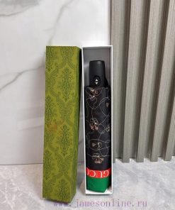 GUCCI 2024 Summer New Folding UmbrellaBlack coating sunscreen effectively blocks 99% of ultr4a40102b