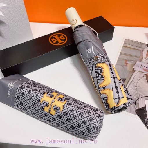Tory Burch fully automatic opening and closing black rubber sunshade and sun protection UV c6w0gbfly - Image 3