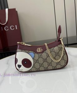 Gucci GG Mini Handbag with Panda DetailsCute and playful animals such as cats, dogs, and pan ihjrmhlc