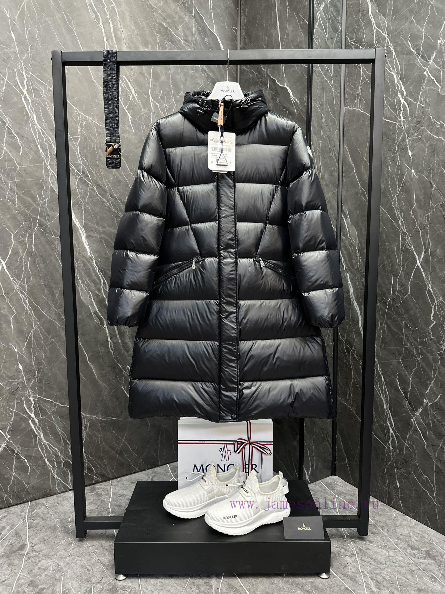 Moncler Bellevue women's long down jacket jacket Goose down filling Super plumpThis Bellevue7ipwskgr - Image 3