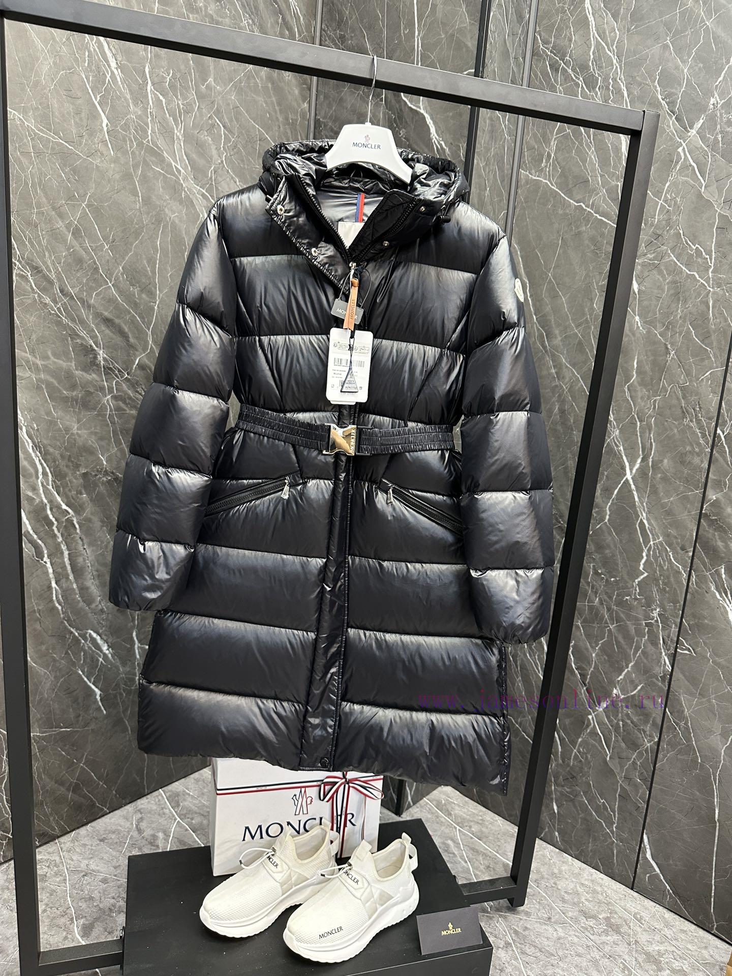 Moncler Bellevue women's long down jacket jacket Goose down filling Super plumpThis Bellevue7ipwskgr - Image 5