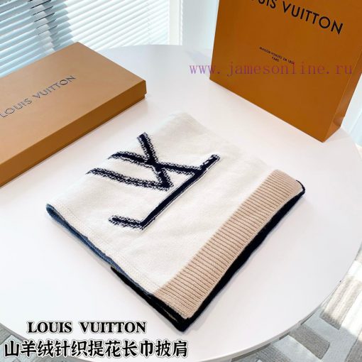 New LV Cashmere Knitted Scarf ️ Low key Luxury Sense ️ Exquisite Soft Elite Level Fashionablszakajrb - Image 2