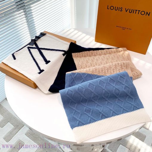 New LV Cashmere Knitted Scarf ️ Low key Luxury Sense ️ Exquisite Soft Elite Level Fashionablszakajrb - Image 5