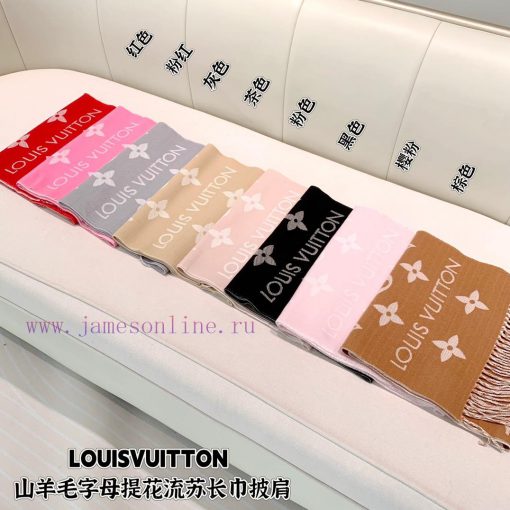 Wool styleThe LV Monogram wool scarf, paired with slender tassels, creates a leisurely choic68jqqa8b - Image 2