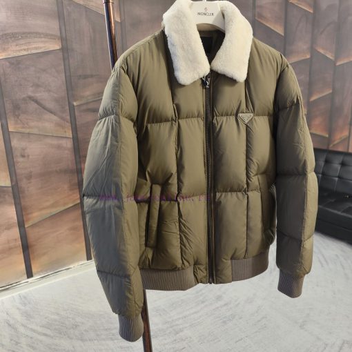 Top tier goose down Prada lamb wool splicing down jacketSize 48-50-52-54-56 unisexOfficial w4vklc8sm - Image 6