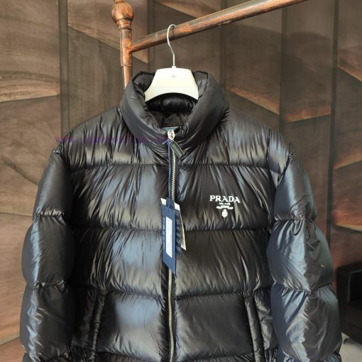 Goose Down PRADA Handwritten Logo Down Coat Concealable HatTop grade goose down filling, witrrgp9pue - Image 6