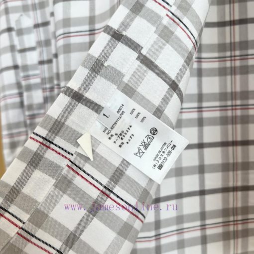 𝐓𝐇𝐎𝐌𝐁𝐑𝐎𝐖𝐍𝐄 | Tom Brown/Checkered Double Ribbon ShirtTB plaid double woven shirt for both menycz6u3qm - Image 9