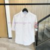 𝐓𝐇𝐎𝐌𝐁𝐑𝐎𝐖𝐍𝐄 Tom Brown | Color woven four bar short sleeved shirtTB light blue striped shirt u4un5xykn