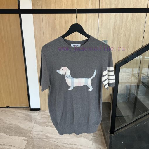 𝐓𝐇𝐎𝐌𝐁𝐑𝐎𝐖𝐍𝐄 Tom Brown | Dog Knitted Short SleeveTB puppy knitted short sleeved unisexColor scafbc9qvy - Image 2
