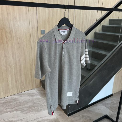 𝐓𝐇𝐎𝐌𝐁𝐑𝐎𝐖𝐍𝐄 Tom Brown | Classic Pearl PoloTB Classic Bead Woven POLO UnisexColor matching: whhq9030t8 - Image 4