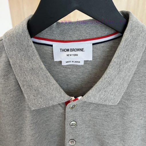 𝐓𝐇𝐎𝐌𝐁𝐑𝐎𝐖𝐍𝐄 Tom Brown | Classic Pearl PoloTB Classic Bead Woven POLO UnisexColor matching: whhq9030t8 - Image 5
