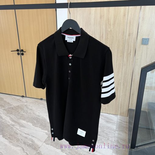 𝐓𝐇𝐎𝐌𝐁𝐑𝐎𝐖𝐍𝐄 Tom Brown | Classic Pearl PoloTB Classic Bead Woven POLO UnisexColor matching: whlblcqri1 - Image 3