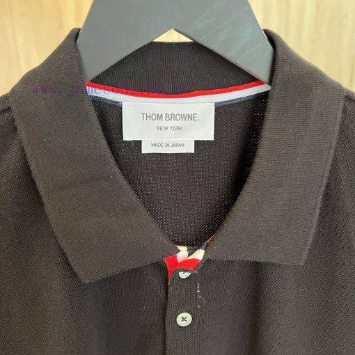 𝐓𝐇𝐎𝐌𝐁𝐑𝐎𝐖𝐍𝐄 Tom Brown | Classic Pearl PoloTB Classic Bead Woven POLO UnisexColor matching: whlblcqri1 - Image 5
