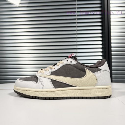 Three party joint venture: 𝙏𝙧𝙖𝙫𝙞𝙨𝙎𝙤𝙩𝙩𝙭𝘼𝙞𝙧𝙅𝙤𝙧𝙙𝙖𝙣 1 𝙇𝙤𝙬Aj1 Reverse Hook Low Help "Grey White"Srt9u0q8m - Image 2
