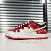 𝗡𝗸 𝗗𝘂𝗻𝗸 𝗨𝗻𝗶𝘃𝗲𝗶𝘀𝘁𝘆 𝗥𝗲𝗱Dunk custom structure cashew flower "white red"DD1391-600 (TeamH - Decocon80w1c