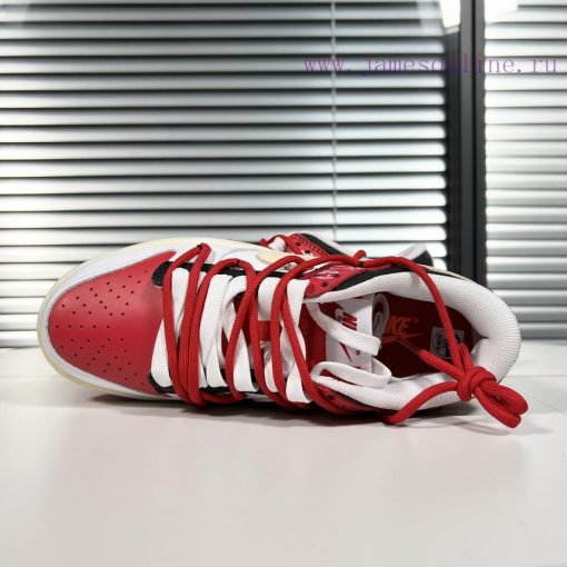 𝗡𝗸 𝗗𝘂𝗻𝗸 𝗨𝗻𝗶𝘃𝗲𝗶𝘀𝘁𝘆 𝗥𝗲𝗱Dunk custom structure cashew flower "white red"DD1391-600 (TeamH - Decocon80w1c - Image 8