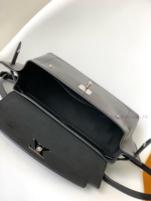 Louis Vuitton Bags M51395 Black M56094 Grey This Lockme Ever Single Handle Handbag Is Crafted From Soft Cowhide Le tk246z0j - Image 9