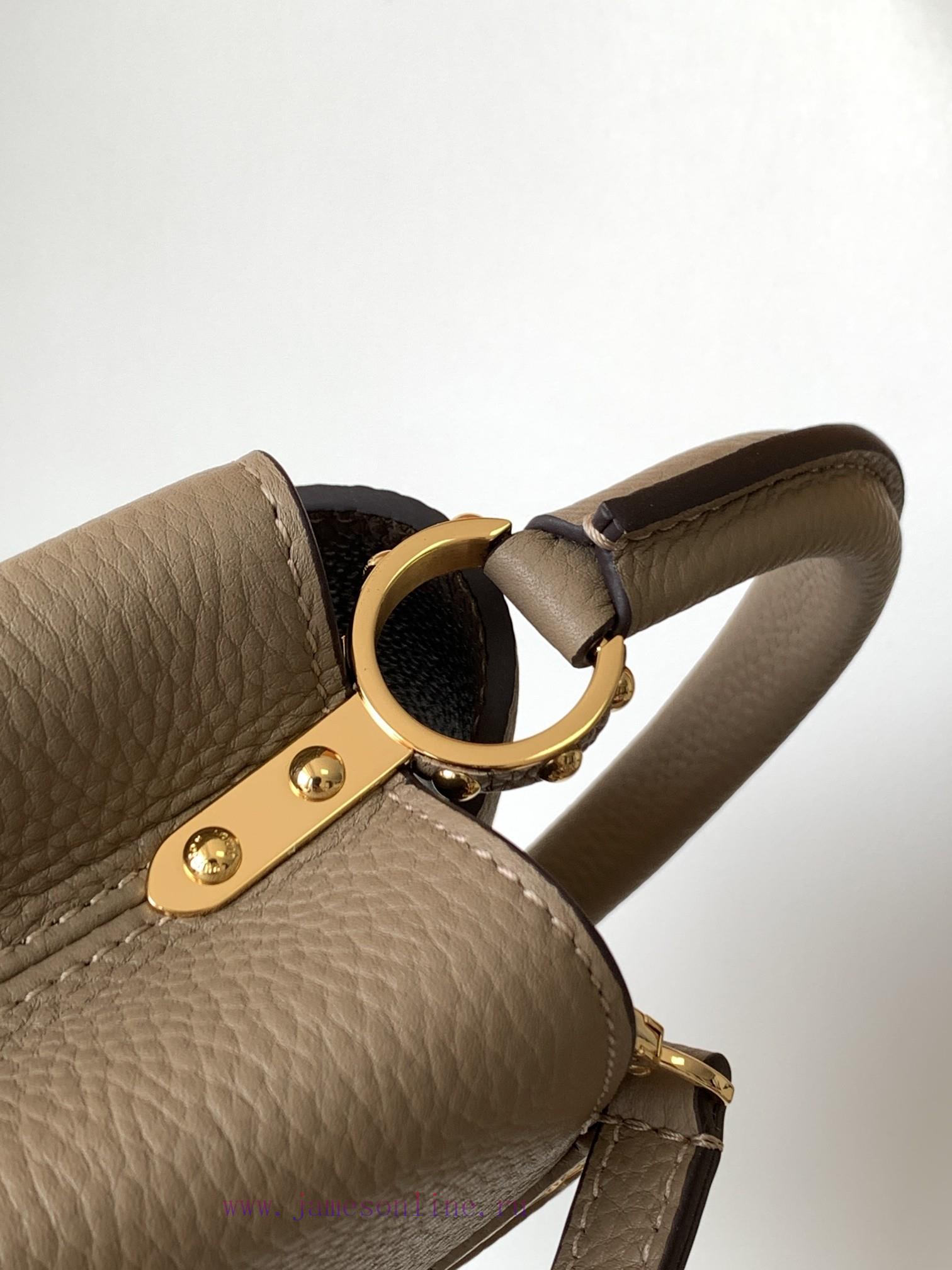 Louis Vuitton Bags Double Eleven Eventoriginal SingleCOW LEATHERM56071 Grey Capucines Mini Handbag Made Of Importe bwuygcvd - Image 7