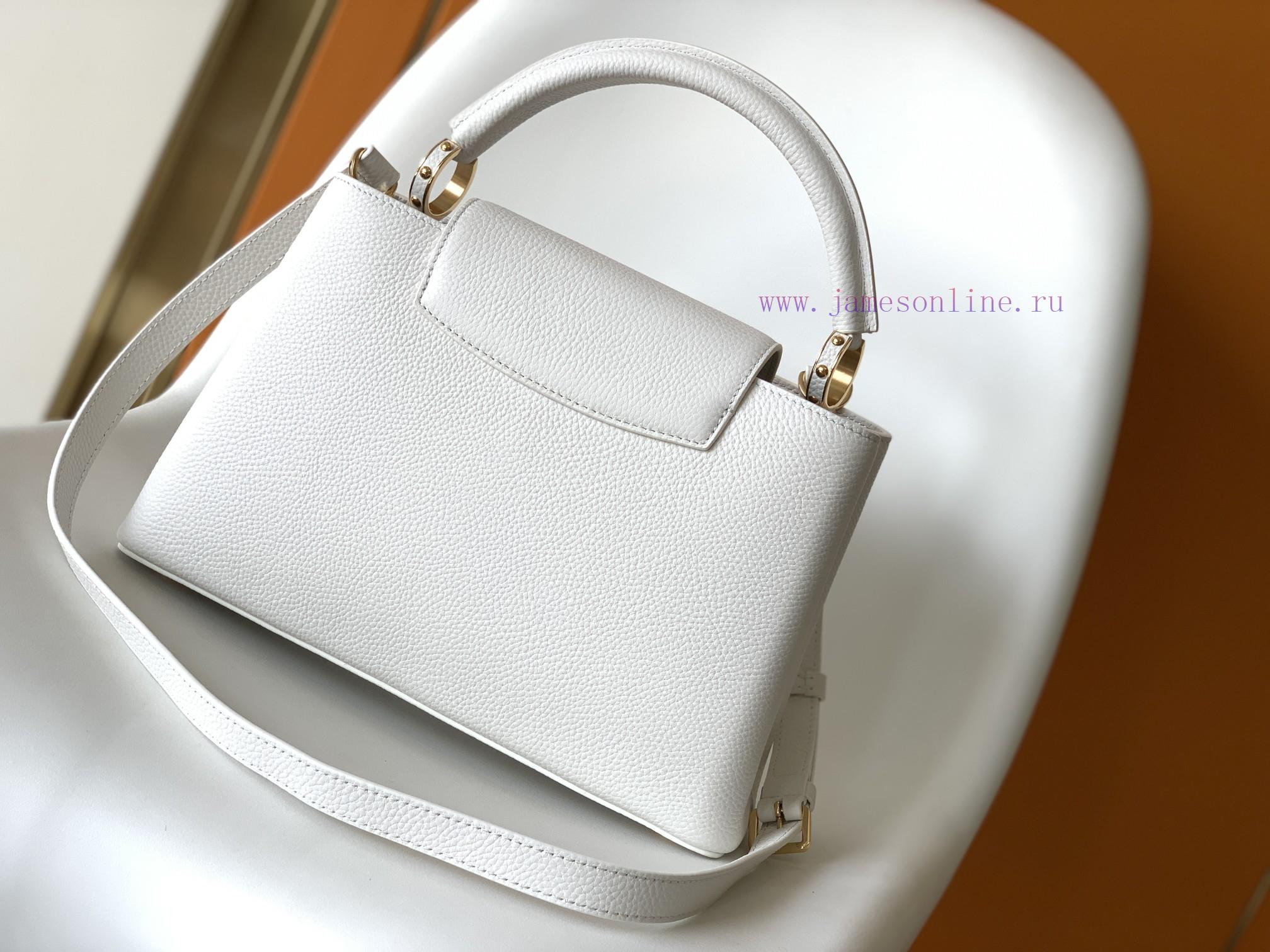 Louis Vuitton Bags Original SingleCOW LEATHERM59882 M42259 White Medium Capucines BB Handbag Made Of Imported Calf c2bctlu2 - Image 4