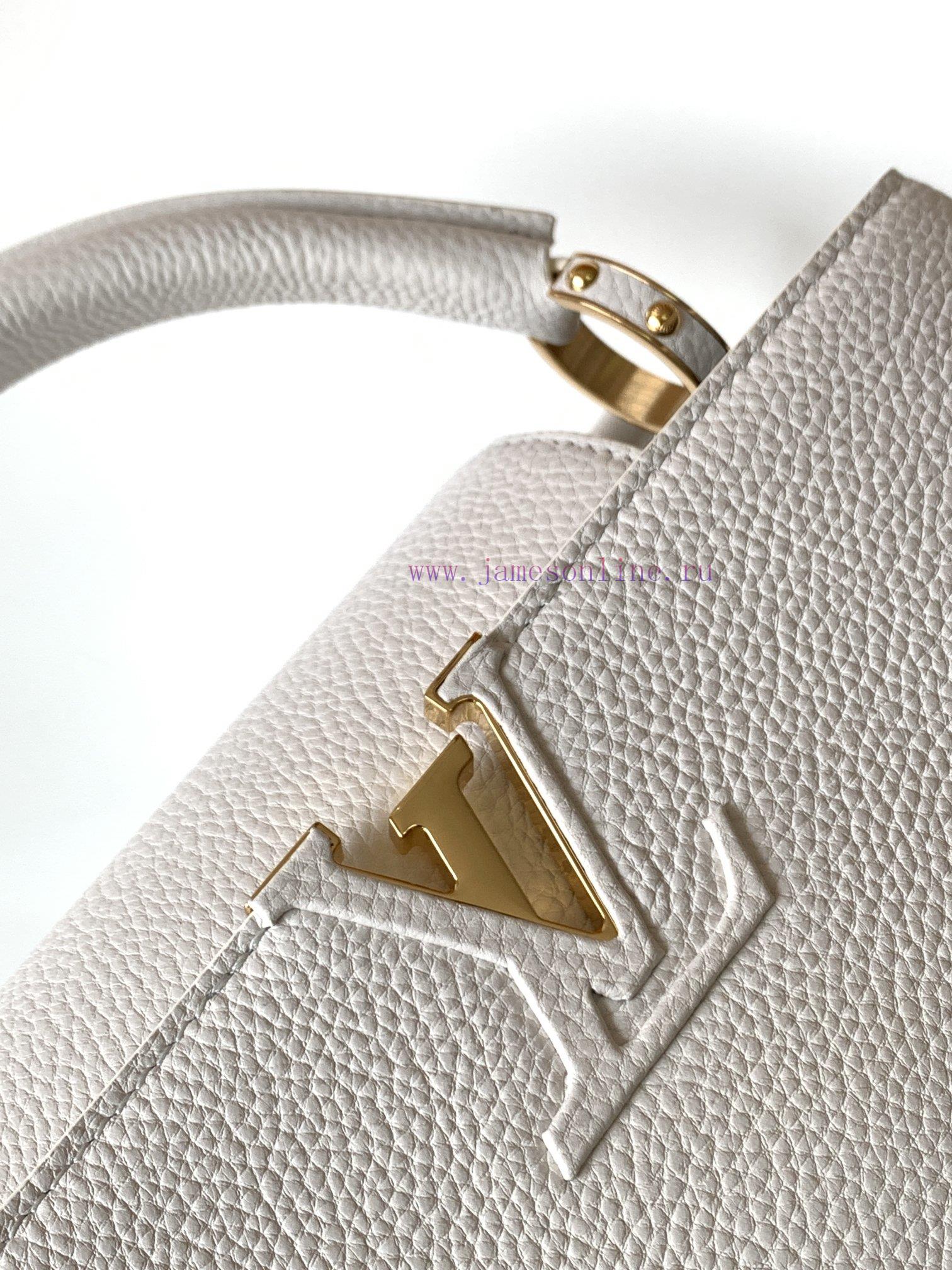 Louis Vuitton Bags Original SingleCOW LEATHERM59882 M42259 White Medium Capucines BB Handbag Made Of Imported Calf c2bctlu2 - Image 5