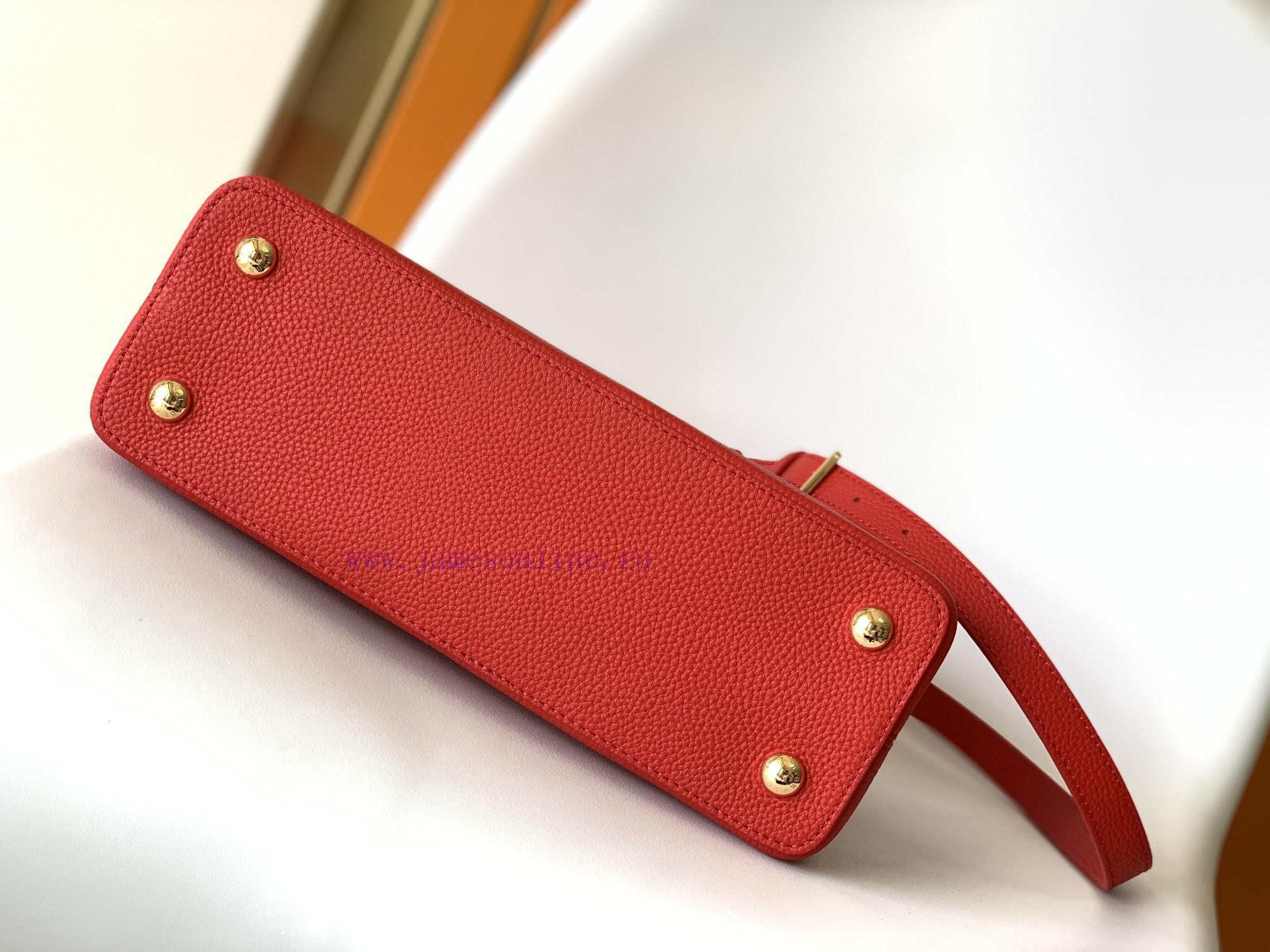 Louis Vuitton Bags Original SingleCOW LEATHERM59882 M42259 Red Medium Capucines BB Handbag Made Of Imported Calf L 5oop456s - Image 5