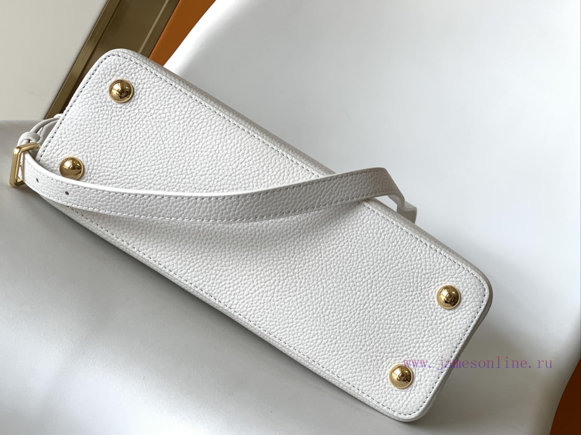 Louis Vuitton Bags Original SingleCOW LEATHERM59882 M42259 White Medium Capucines BB Handbag Made Of Imported Calf c2bctlu2 - Image 6