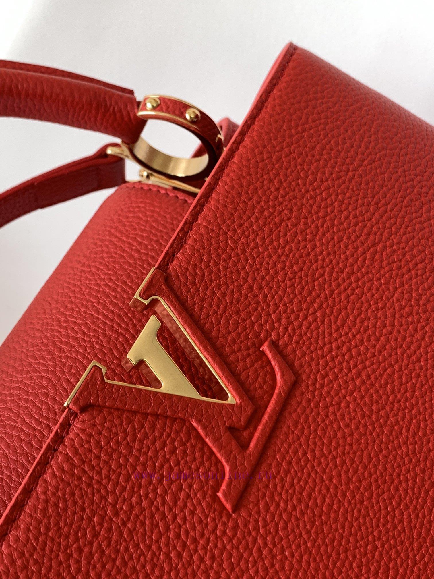 Louis Vuitton Bags Original SingleCOW LEATHERM59882 M42259 Red Medium Capucines BB Handbag Made Of Imported Calf L 5oop456s - Image 6