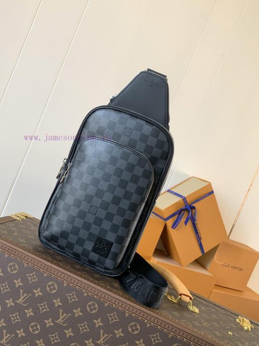 Louis Vuitton Bags Style M45302 Black Grid This Avenue Shoulder Bag Is Made Of Damier Graphite Canvas With Louis V iqhdba2d - Image 2
