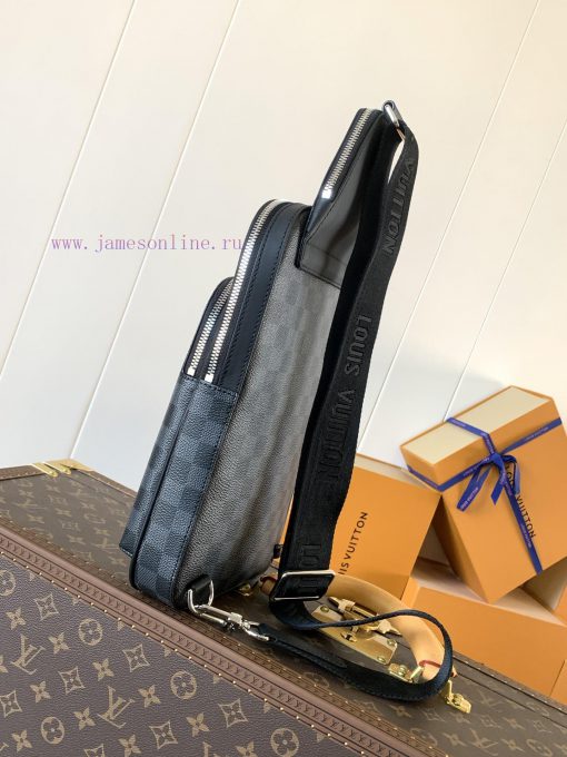 Louis Vuitton Bags Style M45302 Black Grid This Avenue Shoulder Bag Is Made Of Damier Graphite Canvas With Louis V iqhdba2d - Image 3