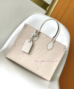 Louis Vuitton Bags M45595 Black M45607 Apricot M46531 Milk White This OnTheGo Medium Handbag Is Made Of Louis Vuit k5cchsix